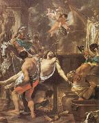 Brun, Charles Le The Martyrdom of St John the Evangelisth at the Porta Latina oil painting on canvas